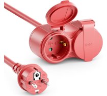 deleyCON 50 m āra pagarinātājs Strāvas pagarinātājs IP44 (H07RN-F 3G1,5 mm²) Strāvas pagarinātājs, izturīgs pret laikapstākļiem, gumijas kabelis izmantošanai ārpus telpām - aizsargājošs kontaktspraudnis ar 2 x sieviešu kontaktdakšu - s