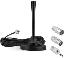 Superbat FM radio antena, spēcīga magnētiskā bāze, FM antena ar 3M pagarinājuma kabeli Yamaha Pioneer Onkyo Marantz Sherwood iekštelpu FM radio AV audio video Bluetooth mājas kinozāles uztvērēja uztvērējam ar uztvērēju tuneri