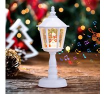 Shinybox Ziemassvētku rotājums laterna, sniega laterna, Ziemassvētku svecīte ar mūziku, Ziemassvētku LED rotājums, USB un akumulatora darbība, Ziemassvētku rotājums iekštelpu āra rotājums, Ziemassvētku diena