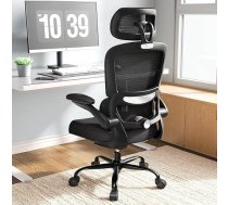 TRALT Ergonomisks biroja krēsls ar regulējamu jostas balsta pagalvi Gaming krēsls Ofisa krēsls Biroja krēsls Mājas biroja krēsls Ergonomisks 150 kg lielam cilvēkam Melns