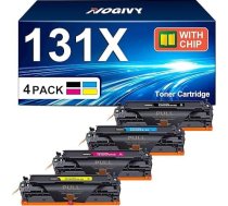 131X 131A toneris ar mikroshēmu, kas saderīgs ar HP 131X CF210X 131A CF210A priekš HP Laserjet Pro 200 Color MFP M276nw M276n M251n M251nw M276 CF211X CF212X CF213X (melns, ciāns, dzeltens, purpursarkans, 4 gabali)