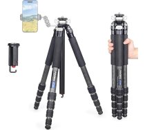 INNOREL GT255C Oglekļa šķiedras statīvs Profesionāls kompakts pārnēsājams statīvs digitālajai DSLR kamerai, 5 sekciju kameras statīvs, atbalsts ar īpaši veidotu centrālo kolonnu, 25 mm caurule