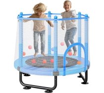 VEVOR Bērnu batuts Āra batuts Mini brīvā laika batuts 1545 mm maziem bērniem ar drošības tīklu un basketbola grozu Dzimšanas dienas dāvana Ziemassvētku rotaļlieta bērniem no 3 gadiem Zils