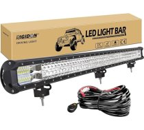 RIGIDON 45 collu 115 cm 612 W LED gaismu josla ar instalācijas instalāciju 12 V 6000 K balta papildu priekšējo lukturu josla Spot Flood Combo Beam darba gaismas josla SUV bezceļa ATV UTV traktoram kravas automašīnai 4x4 automašīnai