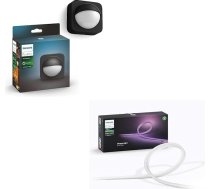 Philips Hue Lightstrip 5 m + āra sensors Dimmable LED Strip for the Hue Light System ar 16 miljoniem krāsu, vieda gaismas vadība ar balsi vai lietotni