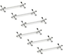 Nažu komplekts „Cross/Bone“ (6 gab.), garums 7,5 cm, augstākās kvalitātes sudrabots, izcilā izpildījumā, gatavs dāvināšanai stilīgā dāvanu iepakojumā