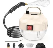 Tvaika tīrītājs, uzsildīšanās laiks 15 sekundes, 1 l ūdens tvertne, jauda 1500 W, 6 regulējami ātruma līmeņi, pārnēsājams tvaika tīrītājs, piemērots grīdām, virtuvei, logiem, vannas istabām un automašīnām.