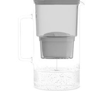 Wessper stikla ūdens filtrēšanas krūka, 3 l, piemērota Brita Maxtra filtrējošajām kasetnēm, komplektā ietilpst 1 ūdens filtrējošā kasetne, samazina kaļķa nogulsnes un hlora saturu, pelēka