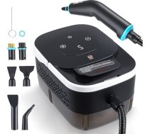 2500 W tvaika tīrītājs – rokas tvaika tīrītājs ar 6 regulējamiem ātrumiem un 8 sprauslu veidiem, 1250 ml ūdens tvertni, augstspiediena tvaika tīrīšanas iekārta mājām un automašīnai