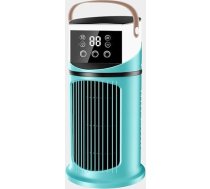 Pārnēsājams gaisa dzesētājs bez izplūdes caurules, ventilators ar ūdens dzesēšanu un gaisa mitrinātāju, 4 līmeņu taimeris, enerģijas taupīšanas mini gaisa kondicionētājs guļamistabai, tirkīza krāsā