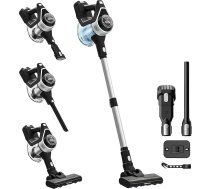 Powell bezvadu putekļsūcējs, 15 000 Pa, 140 W, 30 min, 1,2 l, 2-in-1 vertikālais putekļsūcējs ar elastīgo cauruli, HEPA filtrs, LED apgaismojums, sudraba/melns