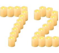 CANDLE IDEA 72 gab. iepakojums ar 5 cm garām LED tējas svecītēm ar bateriju, elektriskās LED bezliesmu votīvsvecītes, mirgojošas LED tējas svecītes āra pasākumiem, piemēram, Halovīniem, Ziemassvētkiem, kāzām un dekorēšanai