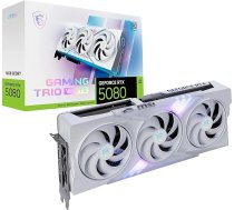 MSI GeForce RTX 5080 16G Gaming Trio OC White - 16 GB GDDR7 (30 Gb/s/256 bitu), PCIe 5, Boost: 2745 MHz, HDMI 2.1b, DisplayPort 2.1b