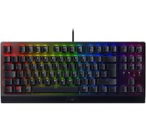 Razer BlackWidow V3 bez taustiņiem, mehāniskā spēļu tastatūra, bez ciparu tastatūras, klikšķaini zaļi mehāniskie slēdži, kompakta, pilnībā programmējami taustiņi, Qwertz vācu izkārtojums, melna
