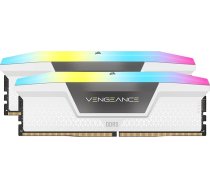 CORSAIR Vengeance RGB DDR5 RAM 32GB (2x16GB) 6000MHz CL30-36-36-76 1.4V AMD Expo un Intel XMP galda datora atmiņa - balta (CMH32GX5M2B6000Z30W)