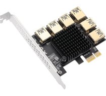 PCI-E 1 līdz 6 USB slots Riser Card USB 3.0 PCI-E Adapter Board Multiplier Port GPU Extender Miner Riser Card for BTC Bitcoin Miner Mining