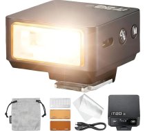 Godox iT20-R TTL mini zibspuldze Ricoh GR III GR IIIx GR III HDF, iT20R kompaktā piestiprināmā zibspuldze, saderīga ar P-TTL, USB-C uzlādējams akumulators, iekļauts magnētiskais krāsu filtrs