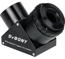 Svbony SV223 diagonālais spogulis, 2 collu 90° zvaigžņu zenīta spogulis ar 1,25 collu adapteri un oglekļa šķiedras materiālu, 99% atstarošanas spēja, zenīta spogulis planētu dziļuma vizualizācijai