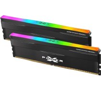Silicon Power DDR5 64GB (2x32GB) RGB 6000MT/s (PC5-48000) 288-pin CL30 1.35V UDIMM galddatora atmiņas modulis RAM SP064GXLWU60AFDF Black RGB