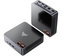 NiPoGi Mini PC 12 GB RAM 256 GB ROM AM21 Mini PC α MG D Ryzen 7 8745HS (8C/16T, līdz 4,9 GHz), 32 GB DDR5 5600 MHz (2 x 16 GB), 1 TB NVMe SSD (līdz 4 TB), 4K Quad Display (HDMI 2.1/DP 1.4/USB4)