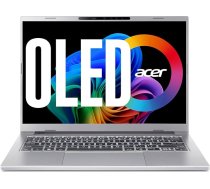 acer Aspire 14 AI OLED (A14-53M-75DW) AI klēpjdators, Copilot+ dators, 14 collu WUXGA OLED displejs, Intel Core Ultra 7 258V, 32 GB RAM, 1 TB SSD, Intel Arc Graphics 140V, Windows 11, QWERTZ tastatūra, sudraba krāsā