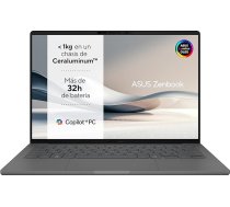 ASUS Zenbook A14 OLED UX3407QA-QD349W Kopilots + dators 14 collu WUXGA (Qualcomm Snapdragon X1-26-100, 16 GB RAM, 1 TB SSD, Qualcomm Adreno GPU, Windows 11 Home) Islandes pelēks - Tec. QWERTY