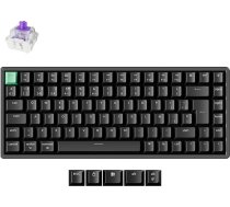 Keychron K2 HE bezvadu spāņu klaviatūra 2,4 GHz Bluetooth 5.2 Programmējama magnētiskā Hall efekta slēdzis 75% ISO-ES spēļu tastatūra Mac un Windows Standard Edition melna