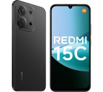 XIAOMI Redmi 15C 6,9 collu mobilais tālrunis 120Hz, 6000 mAh, 4+256G viedtālrunis Midnight Black
