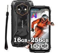 Ulefone Rugking 4 Pro Āra mobilie telefoni bez līguma, 16GB + 256GB/2TB Āra viedtālrunis Android 15, 48MP + 8MP, 6,56" HD+ 120Hz, 10200mAh, IP68 ūdensizturīgs mobilais tālrunis, Dual SIM/4G/5G