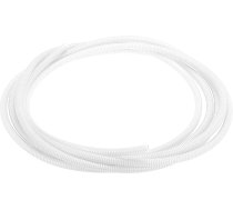 QUARKZMAN Split Cable Duct Pipe 3/8 collas (10 mm) iekšējais diametrs 20 pēdu (6 m) kabeļu cauruļu cauruļu karstuma un aukstuma izturīgs -40 F līdz 257 F Plastmasas elastīga kabeļu cauruļu kabeļu kanāls kabeļu aizsardzība kabeļu balts