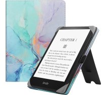 HGWALP Universāls futrālis visiem 6 collu e-lasītājiem, Folio statīva futrālis ar siksniņu, saderīgs ar 6 collu Kindle Paperwhite/Kobo/Tolino/Pocketook/Sony e-grāmatu lasītājiem, marmora zils