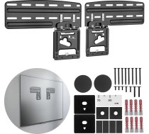 Maclean MC-806 N TV sienas stiprinājums, kas saderīgs ar Samsung Neo QLED QLED Crystal UHD Rāmis - 43 - 85 collas līdz 60 kg - No Gap Technology + 3° nolīdzināšana Melns