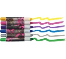 minkissy Pack of 6 krītu krāsošana cepamā soda matu krāsošanas krīts Vienreizlietojamais krīts matu pulveris krīts Metālisks spīdums matu krāsu rīks Pārnēsājams matu krīts ierīce Pagaidu matu krīts krīts krīts Flash rīks