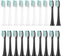 8-teilige Ersatzbürstenköpfe, kompatibel mit der elektrischen Zahnbürste Serien Philips HX3/HX6/HX9 HX6064(8 White 12 Black)