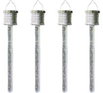 jojofuny 4 Stück LED Solarleuchten aus Acrylrohr für Außen Hängend Gartendekoration Terrasse Energiesparend