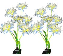 Blumenlichter, mit Solarpanel, bunt, wasserdicht, 2 Stück, LED, Blumendekoration, Heringe für Wege, Terrasse, Pool,