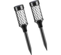 Supvox Saules LED dārza apgaismojums 10 LED balta Pack of 2 saules gaismas āra enerģijas taupīšanas ainavu gaismas ceļa apgaismojums pagalmam zālienam