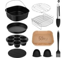 Cosori Turbo Tower Pro Smart 10,8L dubultās kaudzes karstā gaisa fritēžu piederumi Philips Airfryer XXL, Ninja MAX PRO AF180EU ar COSORI Turboblaze piederumiem, 6L Airfryer XXL 5,5L 6,4L, BPA-Free