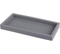Pelēks silikona organizētājs, 20 x 10 x 1,8 cm, dekoratīvs uzglabāšanas organizētājs, šķīvju, tualetes galdiņa, paplātes vannas istabai, izlietnei, viesnīcai, mājai