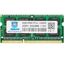 Motoeagle DDR3L-1600 SODIMM 8GB 2Rx8 PC3L 12800S 204-pin RAM DDR3 12800 PC3 1600MHz 1.35V CL11 portatīvo datoru atmiņa