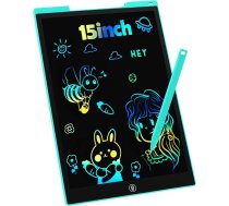 Krāsains LCD rakstīšanas dēlis, 15 collu LCD rakstīšanas planšetdators bērniem, gleznošanas dēlis Bērnu elektroniskā rotaļlieta no 3-8 gadus vecam zēnam, meitenei, izdzēšama gleznošanas planšetdators Bērnu Ziemassvētku dāvanas