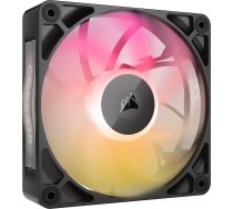 CORSAIR iCUE LINK RX120 MAX RGB 120 mm PWM biezs ventilators - augsts statiskais spiediens - magnētiskais kupola gultnis - viens ventilators - melns
