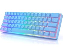GK61 Mehāniskā spēļu tastatūra - 61 taustiņš ar RGB apgaismojumu ar LED apgaismojumu PC / Mac Gamer