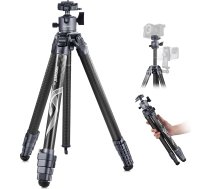 NEEWER LITETRIP 62 collu kameras ceļojumu statīvs, pārnēsājams oglekļa šķiedras statīvs ar noņemamu ±15° nolīmeņošanas galvu un 360° panorāmas galvu Arca Quick Release Plate, saderīgs ar Peak Design Capture V3