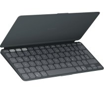 Logitech Keys-to-Go 2 mobilā Bluetooth tastatūra planšetdatoriem ar iebūvētu aizsargvāciņu, plāna bezvadu tastatūra Windows, Android, Linux, iPad, iPhone, Mac, Apple TV, DEU QWERTZ - pelēka