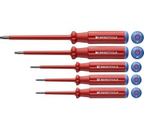 PB Swiss Tools Torx VDE skrūvgriežu komplekts PB 5549-100% Swiss Made - 5 gab. elektrisko skrūvgriežu komplekts T9/T10/T15/T20/T25 - pilnībā izolēts līdz 1000 V maiņstrāvas / 1500 V līdzstrāvas, VDE testēts