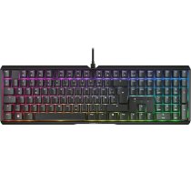 CHERRY XTRFY MX 3.1 mehāniskā spēļu tastatūra, vācu izkārtojums (QWERTZ), RGB apgaismojums, alumīnija korpuss, USB-A ports, MX2A brūnie slēdži, melna krāsā