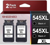 2 PG 545 XL melnas krāsas komplekts, kas paredzēts Canon printeru kasetnēm 545 546 Multipack Black, kas paredzētas MX495 Pixma TS3150 TR4550 MG3050 TR4551 MG2950 MX490 MG2555s TS3350 MG2550s (2 melnas)