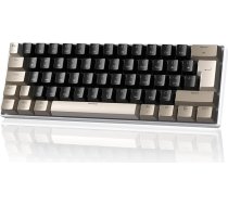 MAGIC-REFINER MK21 60% USB-C kabeļa mehāniskā spēļu tastatūra UK Layout QWERTY, klikšķinoši zili slēdži, karsti nomaināma, īpaši kompakta, 62 taustiņi, RGB apgaismojums, PBT pogas, paredzēta spēlētājiem, birojam, šokolādei