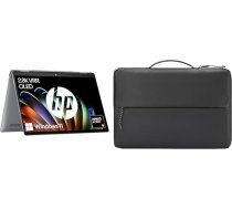 HP Envy x360 2-in-1 klēpjdators, 14 collu 2,8K OLED skārienjūtīgais displejs, AMD Ryzen 5 8640HS (16MB kešatmiņa), 16 GB LPDDR5-SDRAM, 512 GB SSD, QWERTZ tastatūra, Windows 11 Home, sudraba krāsā ar HP sporta somiņu klēpjdatora somiņu